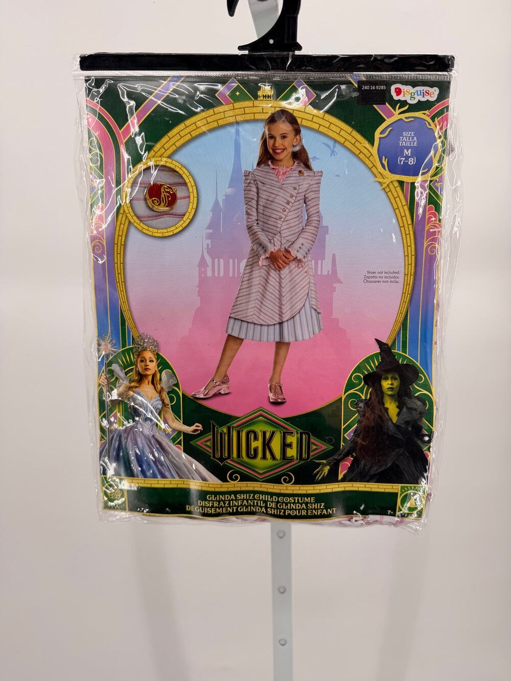 Wicked Glinda Shiz Child Costume Girls M 7-8 Disguise Dress Halloween New